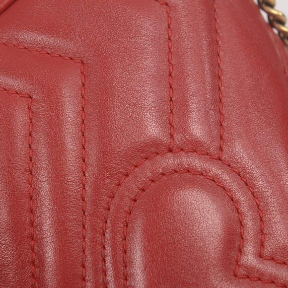 ♥️ Gucci GG Marmont V Small Red Crossbody Bag ♥️ - Picture 10 of 16